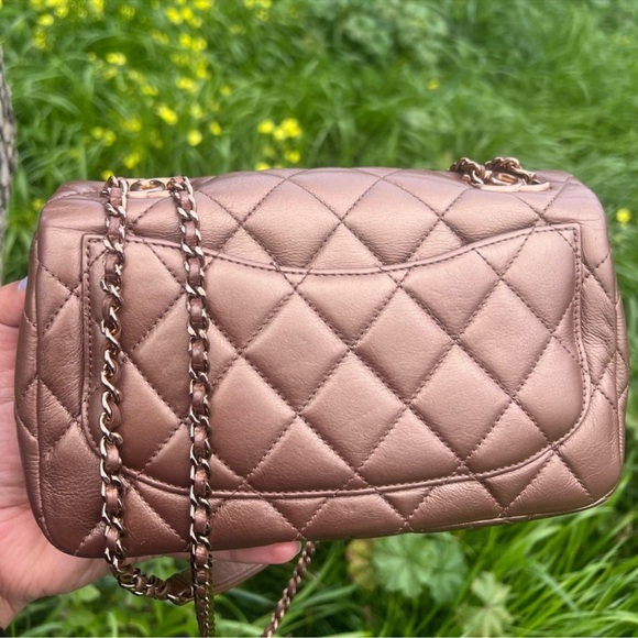 Chanel iridescent, mini rectangle bronze/copper hardware bag - Picture 4 of 13